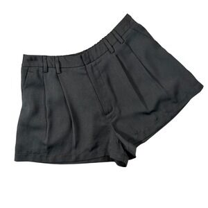 Forever 21 Pleated Shorts Womens Small Black High Waisted Dressy Casual